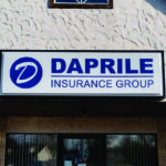 Panned face painted polycarbonate panel for Daprile Insurance Group